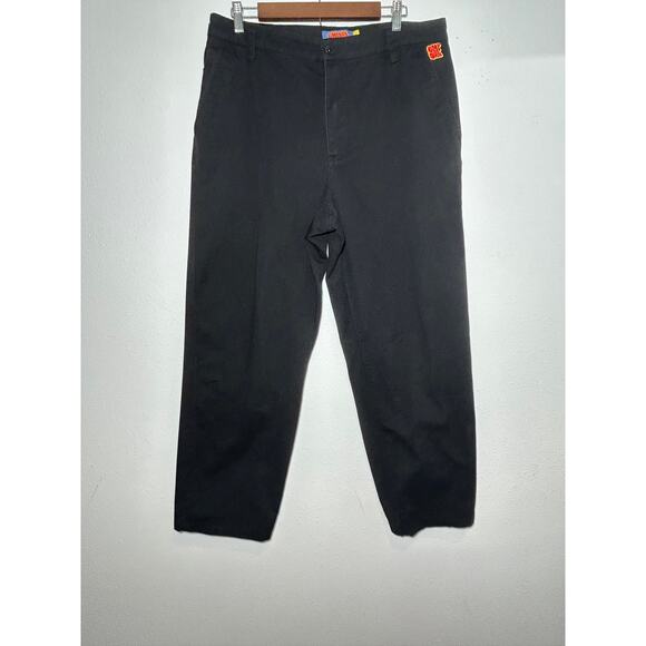 33 X 29 Empyre High Rise Black Kahaki Style Dress Skate Pant Baggy Relaxed Chino - Picture 1 of 7